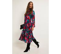 Wallis Women's Floral Print Smock Dress in Black | Size: 14 Wallis Black 14