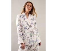 Wallis Floral Printed Double Breasted Blazer In Ivory ivory 20