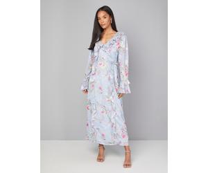 WALLIS Floral Ruffle Belted Midaxi Dress 14