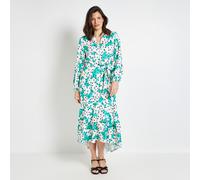 Wallis Floral Spot Print Dress GREEN SIZE 10
