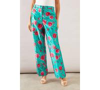 Wallis Floral Tailored Occasion Trouser In Green green