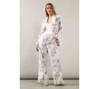 Wallis Floral Wide Leg Tailored Trouser In Ivory ivory 10