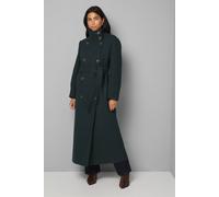 Wallis Funnel Neck Coat In Green green 18