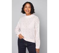 Wallis Women's Glitter Pointelle High Neck Jumper in Blush | Size: XL Wallis Blush XL