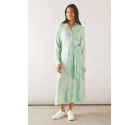 Wallis Green Animal Button Through Belted Shirt Dress green 18