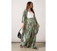 Wallis Green Geo Wide Leg Trouser green