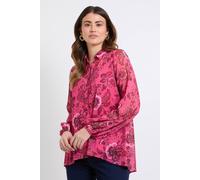 Wallis High Low Hem Longline Shirt In Pink pink