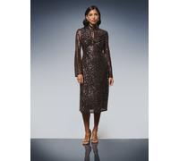 WALLIS High Neck Sequin Midi Dress 10