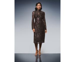 WALLIS High Neck Sequin Midi Dress 10