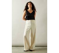 Wallis High Waist Pintuck Straight Trouser In Ivory ivory 16