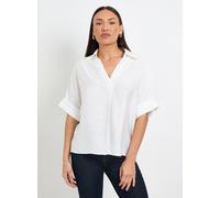 WALLIS Hotfix Short Sleeve Overhead Shirt Ivory 14