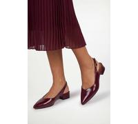 Wallis Women's Isla Faux Leather Slingback Pointed Flats in Wine | Size: 4 Wallis Wine 4