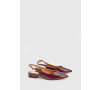Wallis Women's Isla Faux Leather Slingback Pointed Flats in Wine | Size: 7 Wallis Wine 7