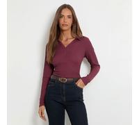 Wallis Women's Jersey Scallop Collared Shirt in Black | Size: 14 Wallis Black 14