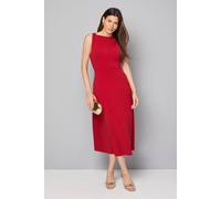 Wallis Jersey Trim Detail Midi Dress In Red red 18