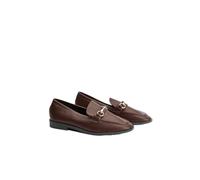 Wallis Women's Jessie Faux Leather Metal Snaffle Loafers in Chocolate | Size: 4 Wallis Chocolate 4