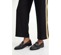 Wallis Women's Jessie Faux Leather Metal Snaffle Loafers in Black | Size: 5 Wallis Black 5