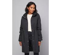 Wallis Knitted Collar Waist Detail Lightweight Coat In Black black 10