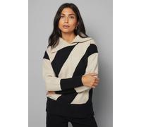 Wallis Women's Knitted Stripe Roll Neck Jumper in Stone | Size: XL Wallis Stone XL