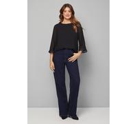 Wallis Lace Cuff Overlay Top In Black black 14