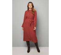 Wallis Women's Lace Insert Shirt Midi Dress in Tobacco | Size: 20 Wallis Tobacco 20
