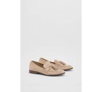 Wallis Laptice Faux Suede Bow Detail Trim Loafers In Taupe taupe