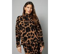 Wallis Women's Leopard Jacquard Oversized Jumper Co-ord | Size: Large Wallis Leopard L