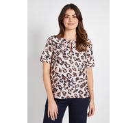Wallis Leopard Print Twist Blouse In Brown brown