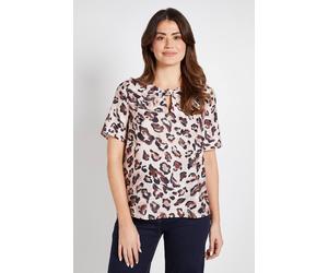 Wallis Leopard Print Twist Blouse In Brown brown