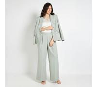 Wallis Linen Blend Wide Leg Trousers CREAM SIZE 10