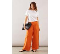 Wallis Women's Linen Mix Pocket Trouser in Rust | Size: 12 Wallis Rust 12