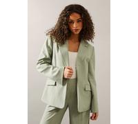 Wallis Linen Mix Wrap Detail Blazer In Light Khaki light khaki 16