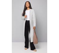 Wallis Women's Longline Maxi Cable Cardigan in Grey | Size: XL Wallis Grey XL