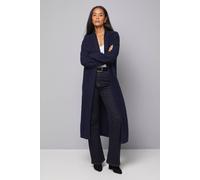 Wallis Longline Maxi Cable Cardigan In Navy navy M