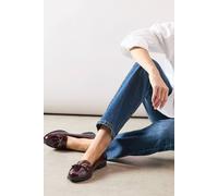 Wallis Lonny Faux Leather Patent Snaffle & Tassel Detail Loafers, 4, Oxblood