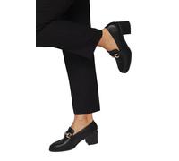 Wallis Women's Lydia Faux Leather Snaffle Trim Medium Block Heeled Loafers in Black | Size: 5 Wallis Black 5