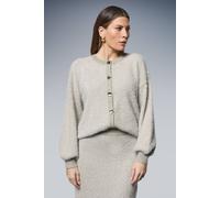 Wallis Metallic Tufted Cardigan In Ivory ivory