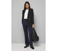 Navy Smart Bootcut Leg Trousers Wallis Navy 14