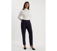 Wallis Navy Smart Tapered Leg Trousers navy 14