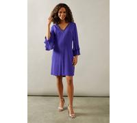 Wallis Occasion Embellished Ruffle Shift Dress In Purple purple 10