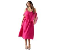 Wallis Occasion Hotfix Overlay Midi Dress, 12, Magenta