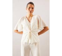 Wallis Occasion Hotfix Tie Blouse In Ivory ivory 14