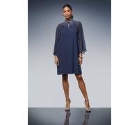 Wallis Occasion Ombre Embellished Shift Dress In Navy navy 12