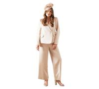 Occasion Satin Collarless Blazer Wallis Gold 14