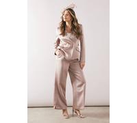 Wallis Occasion Satin Collarless Blazer In Rose