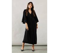 Wallis Occasion Sequin Kimono Sleeve Midaxi Dress In Black black 8