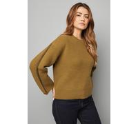 Wallis Women's Olive Crew Neck Trim Detail jumper | Size: Medium Wallis Olive M
