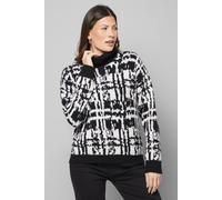 Wallis Oversized Check Roll Neck In Black black L