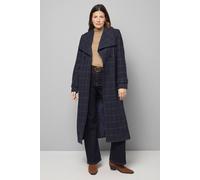 Wallis Oversized Collar Maxi Coat In Navy navy