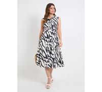 WALLIS Palm Print Cotton Belted Shirt Dress 22